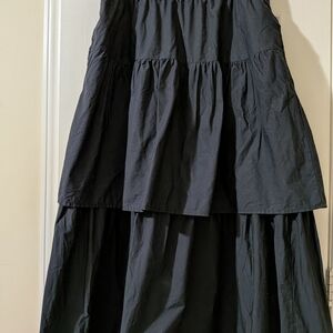 Who What Wear Elegant Navy Tiered Skirt
